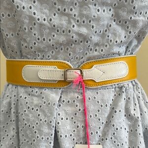See By Chloe Yellow and White Leather Belt